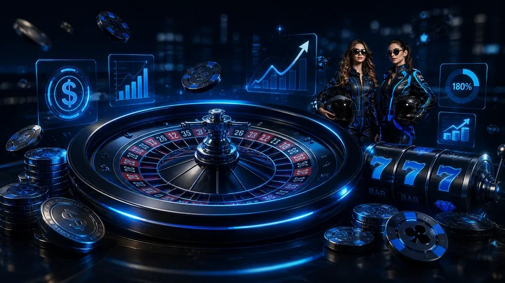 Casino dashboard icons for currency and stats