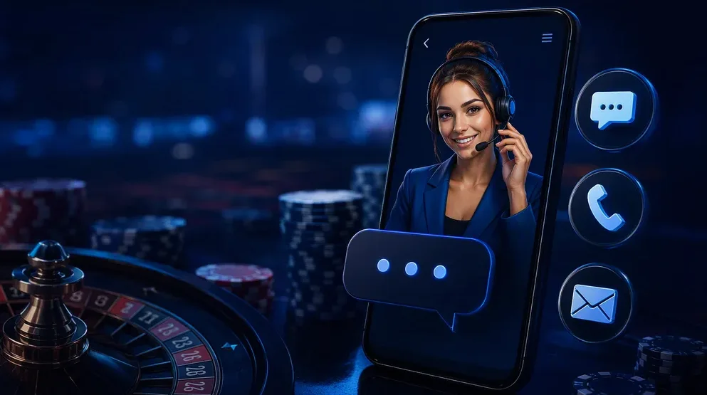 Live chat support bubble on phone screen